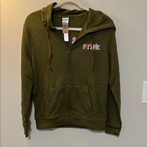 PINK Victoria's Secret Olive Hoodie